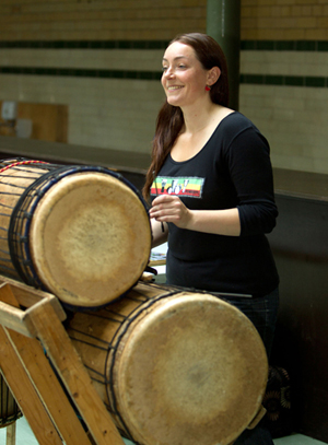 Joanna playing Dunduns at Victoria Baths