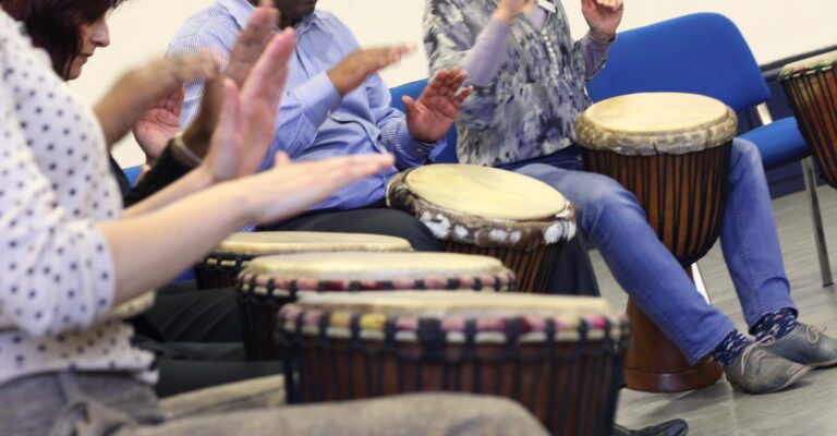 Drumming workshop for Ansel