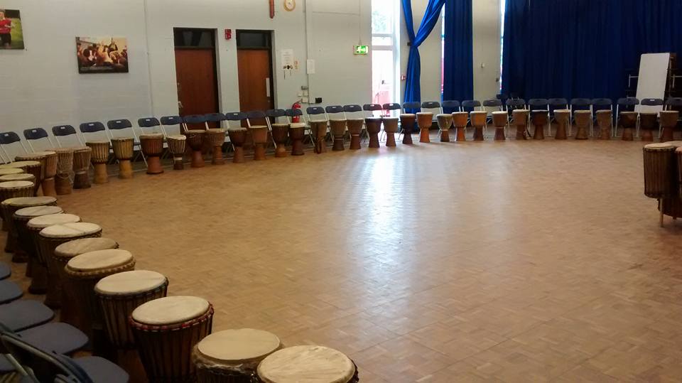 Drumroots African drumming workshop for St James catholic high school 