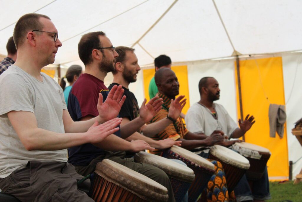 Tanante drummers at Drum camp