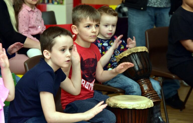 Drumroots workshop at Eatock Primary school