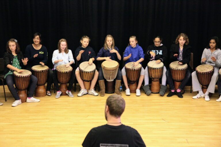 Drumming at Girls School