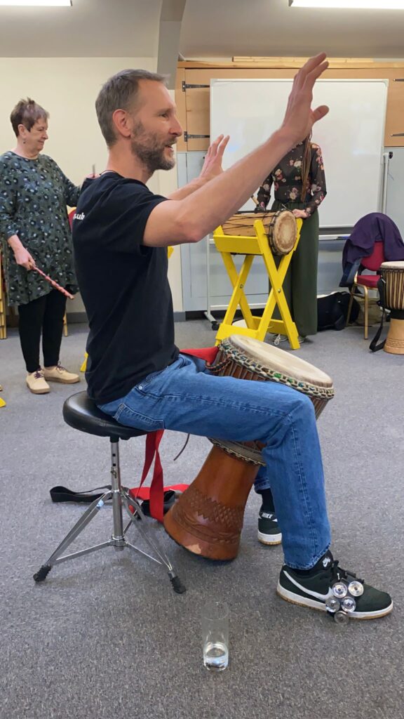 Drumroots at Leek U3A drumming group