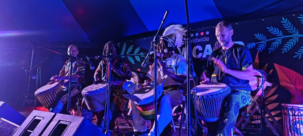 African drumming performance