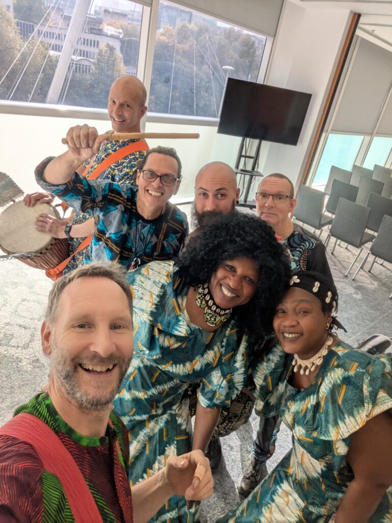 African drumming performance