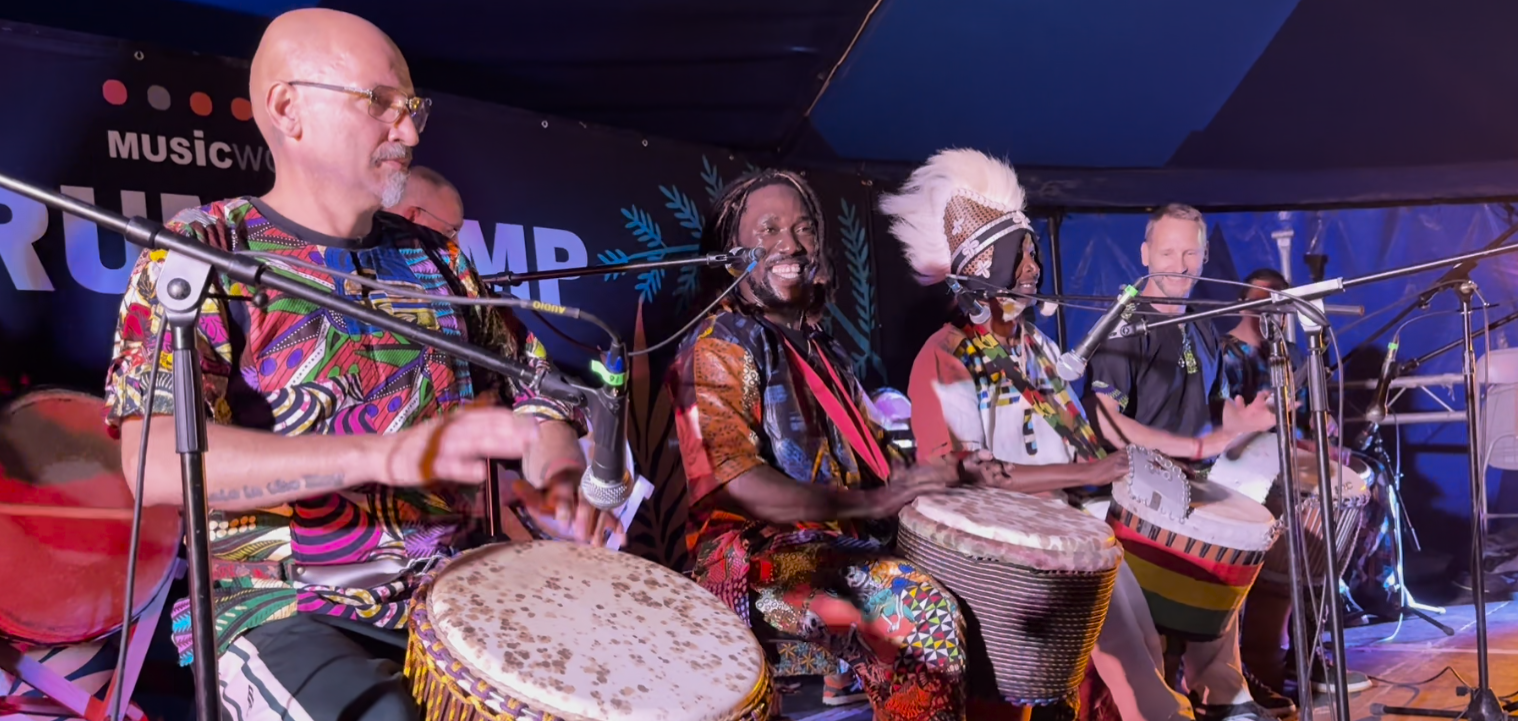 Sekouba Olare with Tanante at Drumcamp